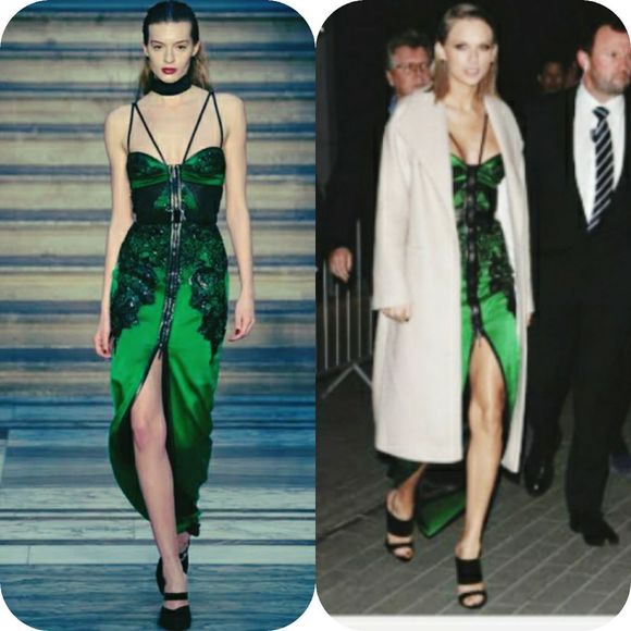 Julien Macdonald Dresses & Skirts - Julien McDonald Green/black Dress
